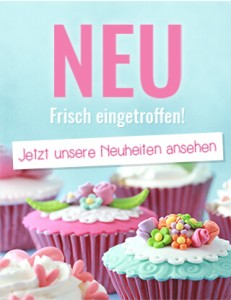 Neue Artikel entdecken für das Backen im Shop von meincupcake.de