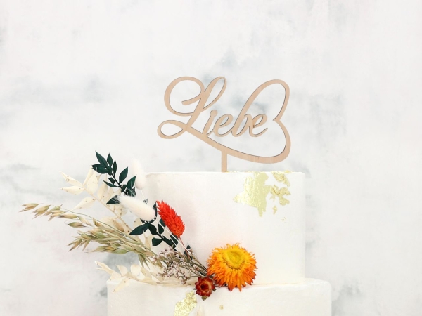 Cake Topper Holz Liebe