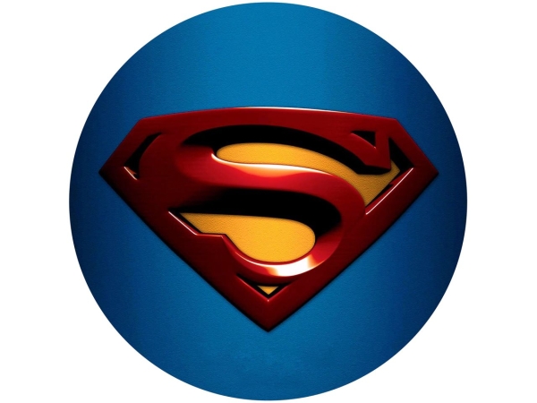 Tortenaufleger Superman Logo 2, rund 20cm