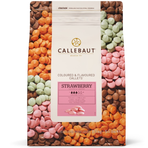 Callebaut Schokodrops Erdbeere Kuvertüre Callets 2,5 kg