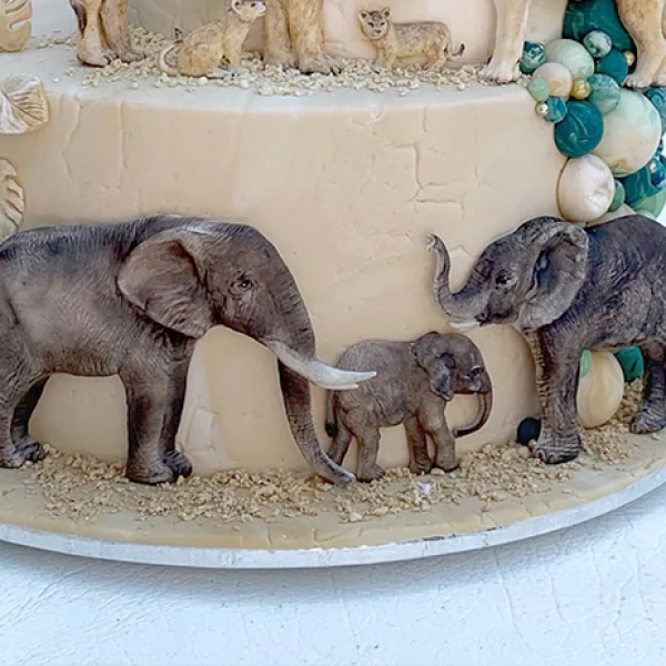 Fondantform Elefanten Familie