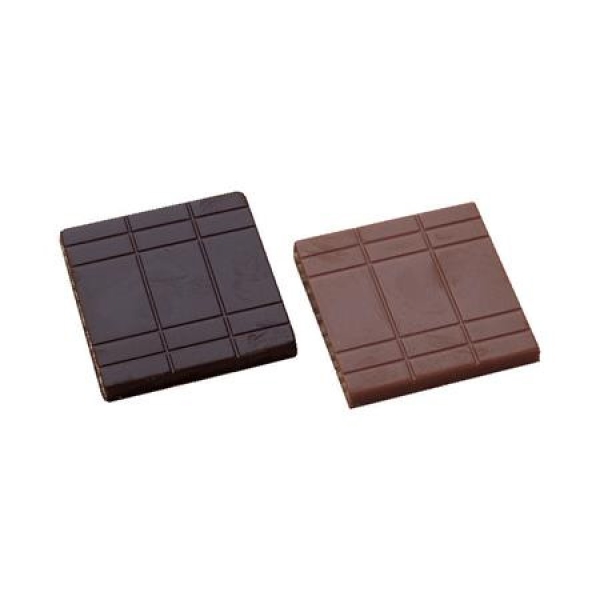 Napolitain Schokoladenform Quadrat mit Linien