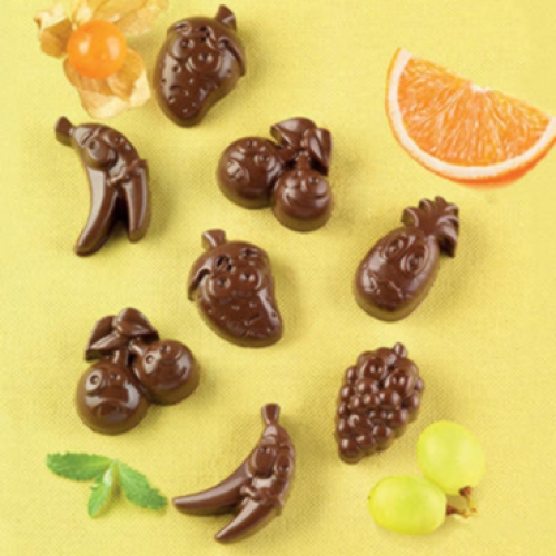Silikomart Silikonform für Schokolade "Früchte"