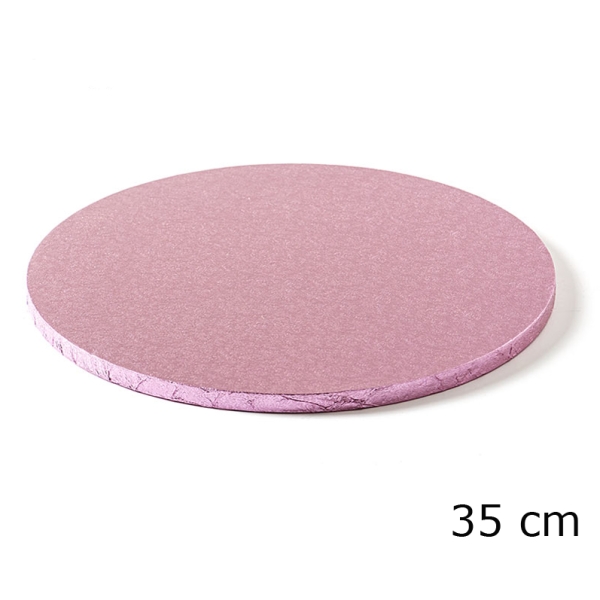 Cake Board, Rosa, Rund, 35 cm, ~1,2 cm dick