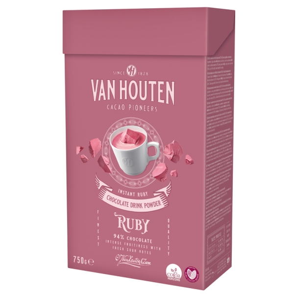 Van Houten Ruby Chocolate Trinkschokolade 750g