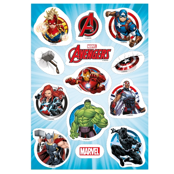 Muffinaufleger "Avengers", Iron Man, Hulk, Captain America und Thor