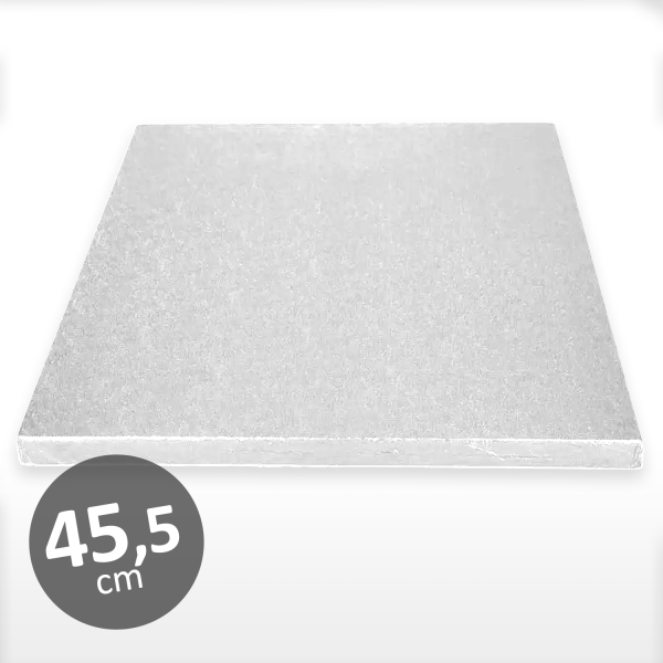Cake Board, Silber, Quadrat, 46 cm, ~1,2 cm dick