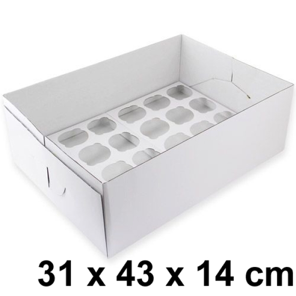 Cupcake-Box für 24 Cupcakes, 14 cm hoch