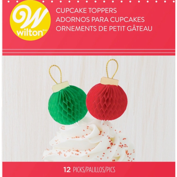Wilton Cupcakes-Picker '3D Weihnachtskugeln'