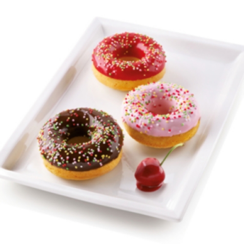 Silikomart Backform "Donuts", Durchmesser 7,5 cm pro Form | MEINCUPCAKE Shop