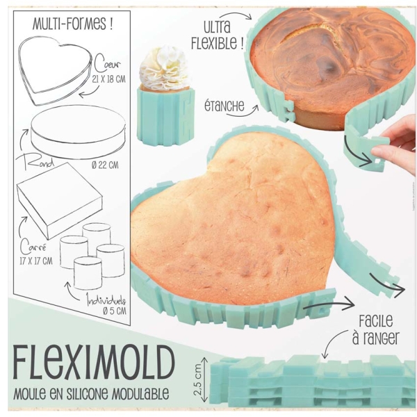 Fleximould Backform Tortenring Verstellbar aus Silikon