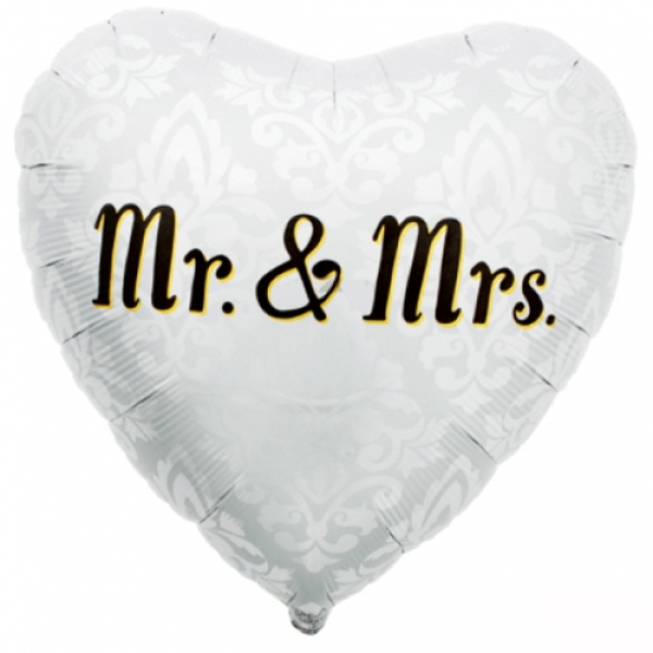Folienballon "Mr. & Mrs.", 45 cm
