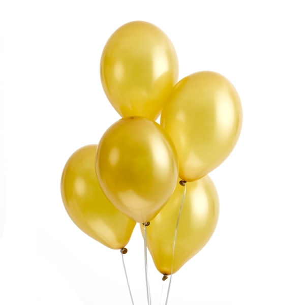 Eco Luftballon Metallic Gold, 26 cm, 10 Stk.