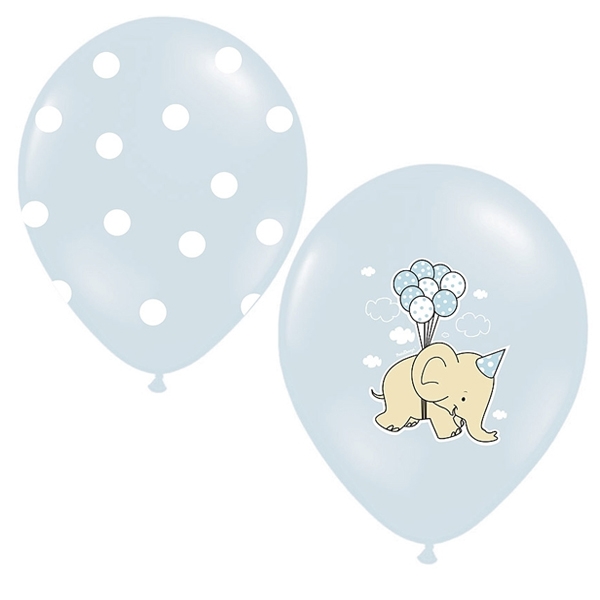 Luftballons Baby Elefant Blau