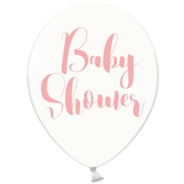 Luftballon Baby Shower Rosa 6 Stk. durchsichtig