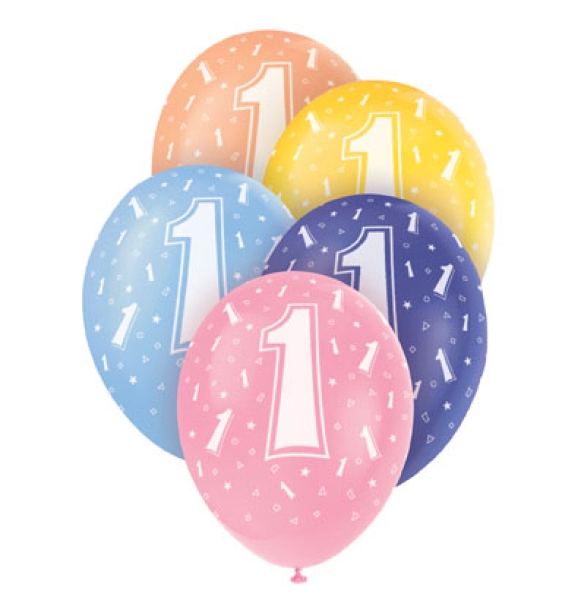 Luftballons Zahl '1'