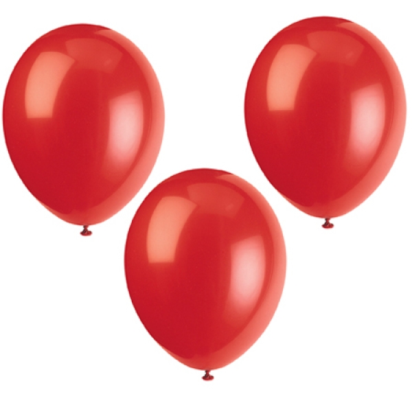 Luftballons Rot 28 cm, 6 Stk.