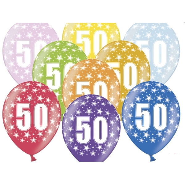 Luftballons Zahl '50'