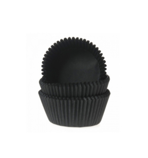 Mini-Muffinförmchen, schwarz, 60 Stk, 3,5 cm