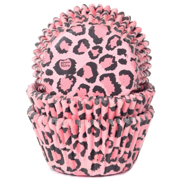 Muffinförmchen, premium Leopard pink, 50 Stck, 5,0 cm