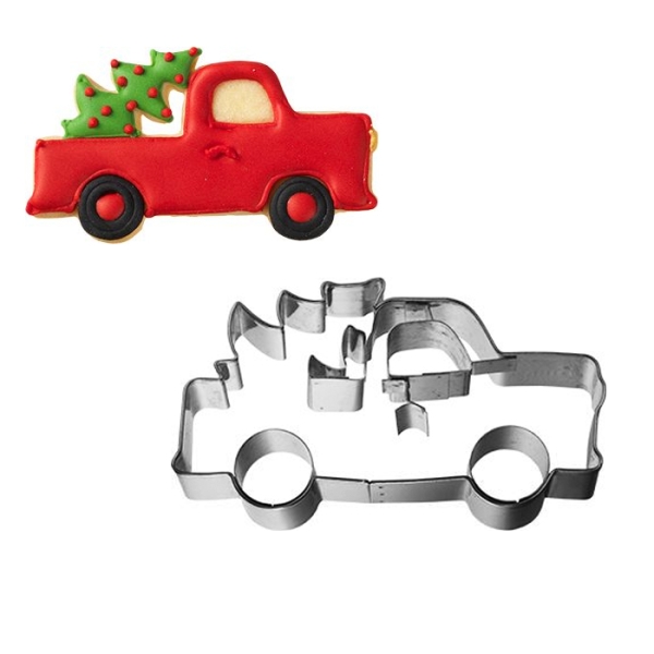 Plätzchen Ausstecher Lastwagen mit Weihnachtsbaum