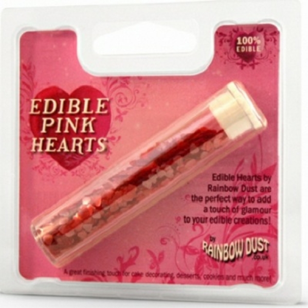 Sprinkles Herzen Pink essbare Flocken 2 g