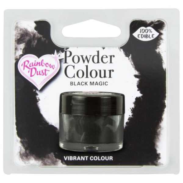Lebensmittelfarbe Pulver "Black Magic", schwarz, 3 g