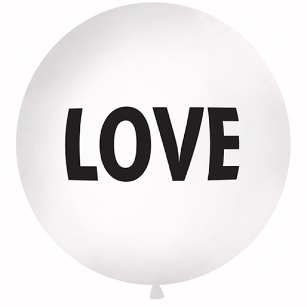 Riesenballon "LOVE", Weiß, 100 cm