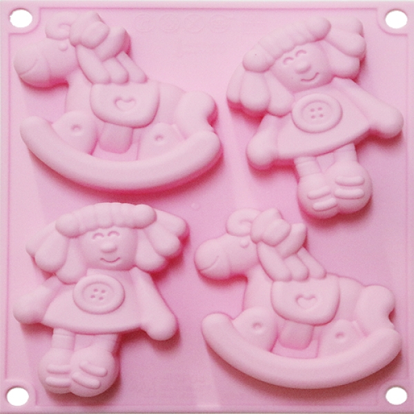 Silikomart Silikonform "Happy Dolly", 4 Muffins