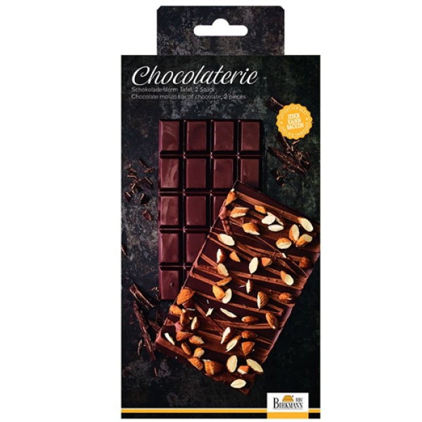 2 Silikon-Pralinenformen "Chocolate Bar", Tafelschokolade