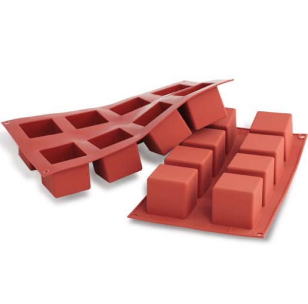 Silikomart Silikonform Kubus SF104 "Cube" (Würfel), 5 x 5 x 5 cm |  MEINCUPCAKE Shop