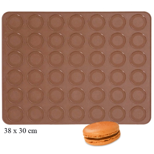 Silikon-Backmatte für 42 Macarons, 38 x 30 cm