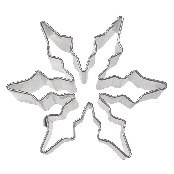 Plätzchen Ausstecher "Eiskristall" 6 cm, weißblech