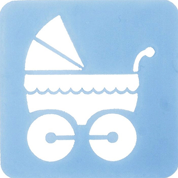 Keks-Schablone, Cupcakes Stencil, Kinderwagen 4,5 cm Culpitt