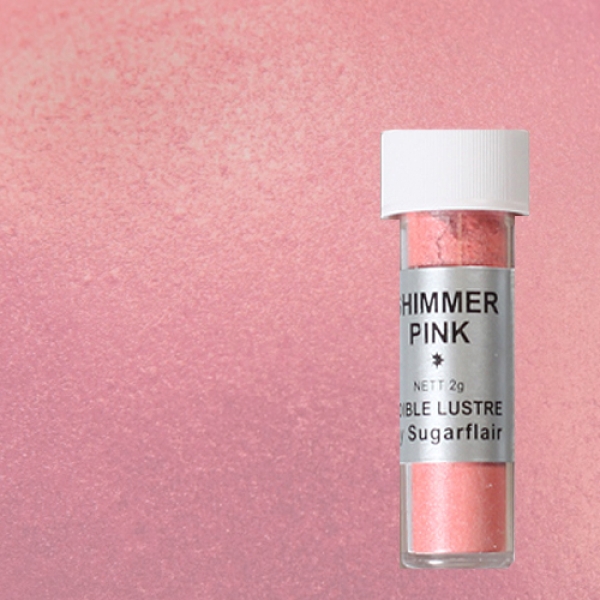 Sugarflair Lebensmittelfarbe Glanz Pulver Schimmerndes Pink (Shimmer Pink) 2 g