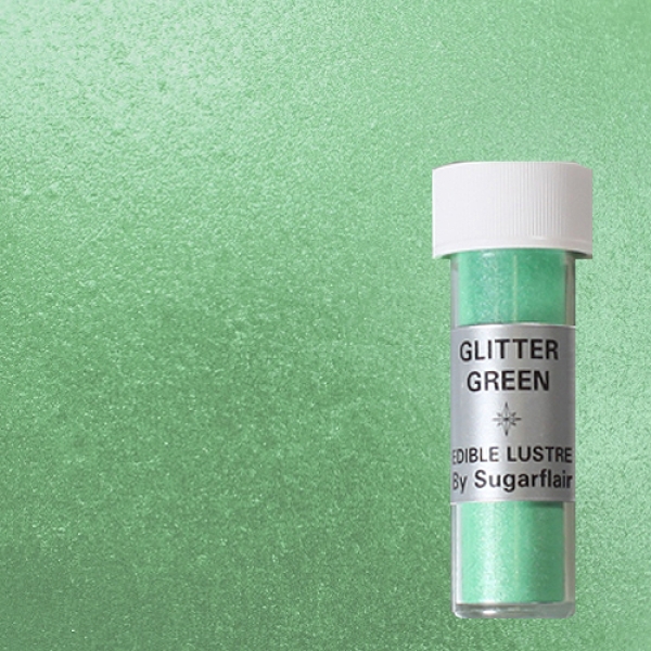 Sugarflair Lebensmittelfarbe Pulver Glitter Green (Glitzergrün) 2g
