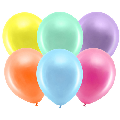 12 Party Luftballons - Regenbogen, 23 cm | MEINCUPCAKE Shop