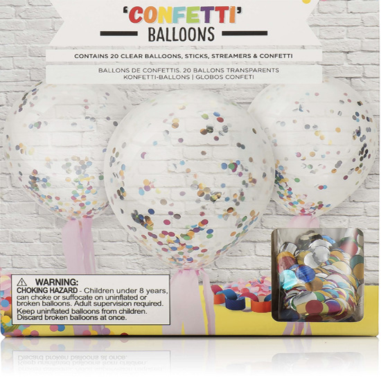 Set für Konfettiballons, 20 Luftballons mit buntem Konfetti | MEINCUPCAKE  Shop