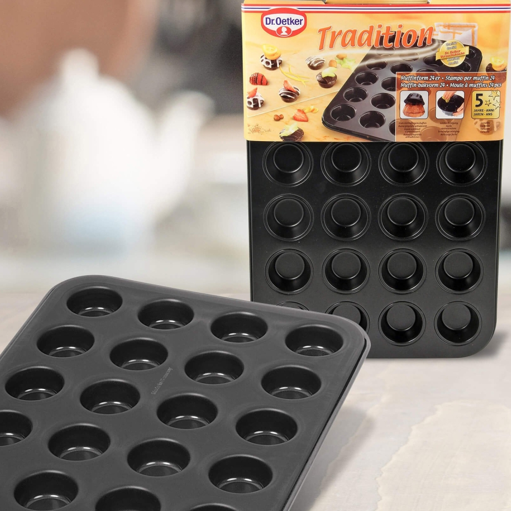 Dr. Oetker Muffinform (Muffinblech), 24 Mini-Muffins & -Cupcakes |  MEINCUPCAKE Shop