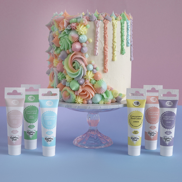 Rainbow Dust Progel Set 'Pastell', Lebensmittelfarbe, stark konzentriert |  MEINCUPCAKE Shop