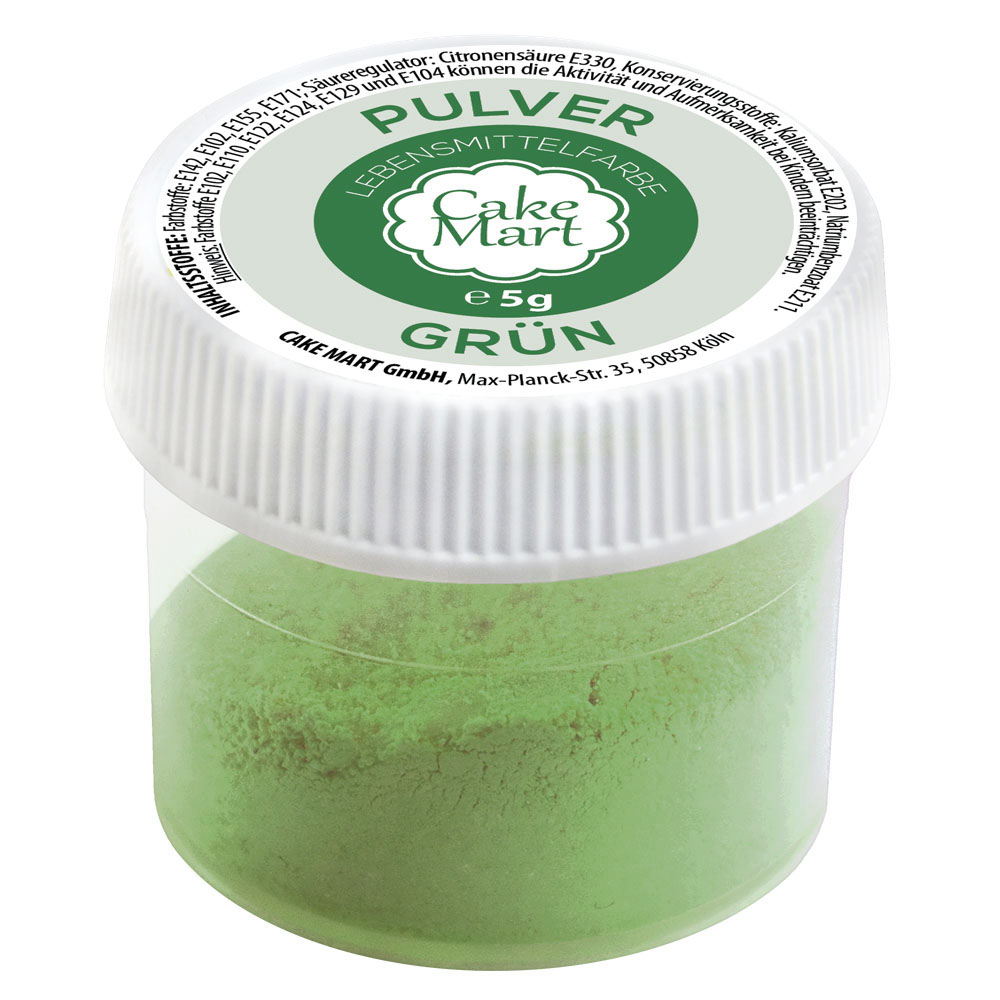 Lebensmittelfarbe Pulver "Grün", green, 5 g | MEINCUPCAKE Shop