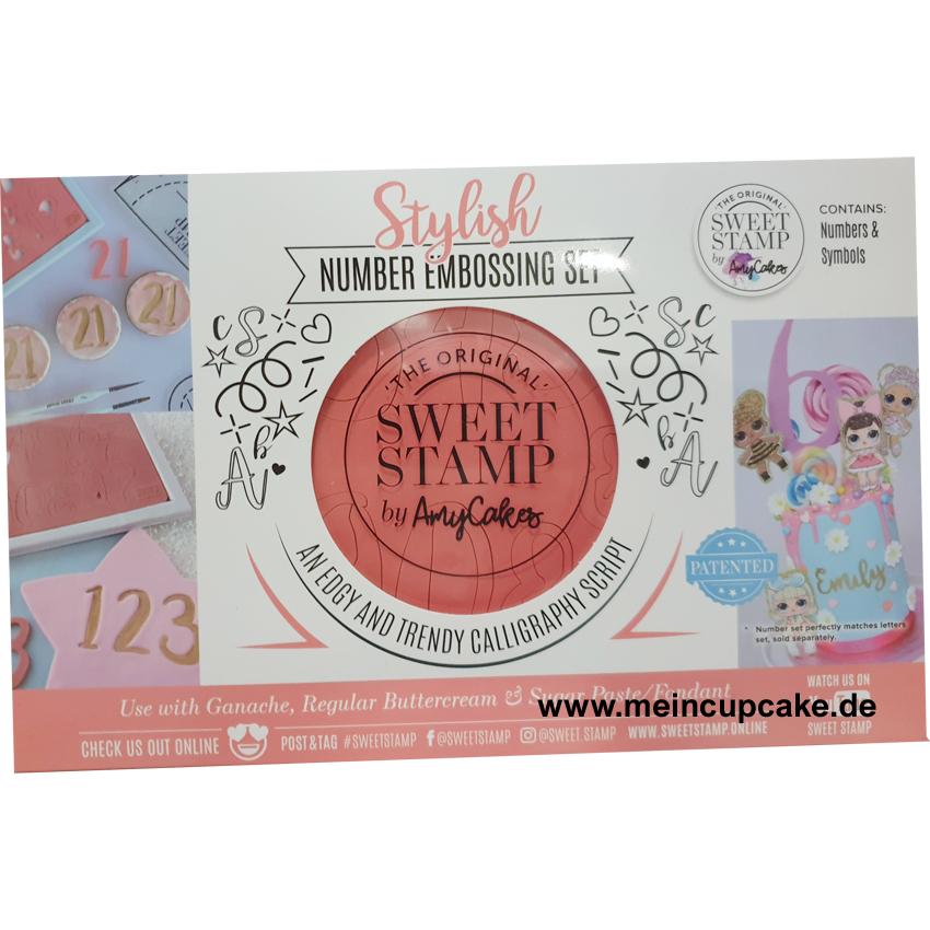 Sweet Stamp Fondant Stempel Zahlen & Symbole Set 'Stylish' | MEINCUPCAKE  Shop