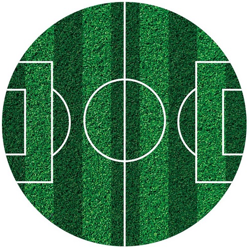 Tortenaufleger aus Zucker 'Fußballfeld' 16 cm | MEINCUPCAKE Shop