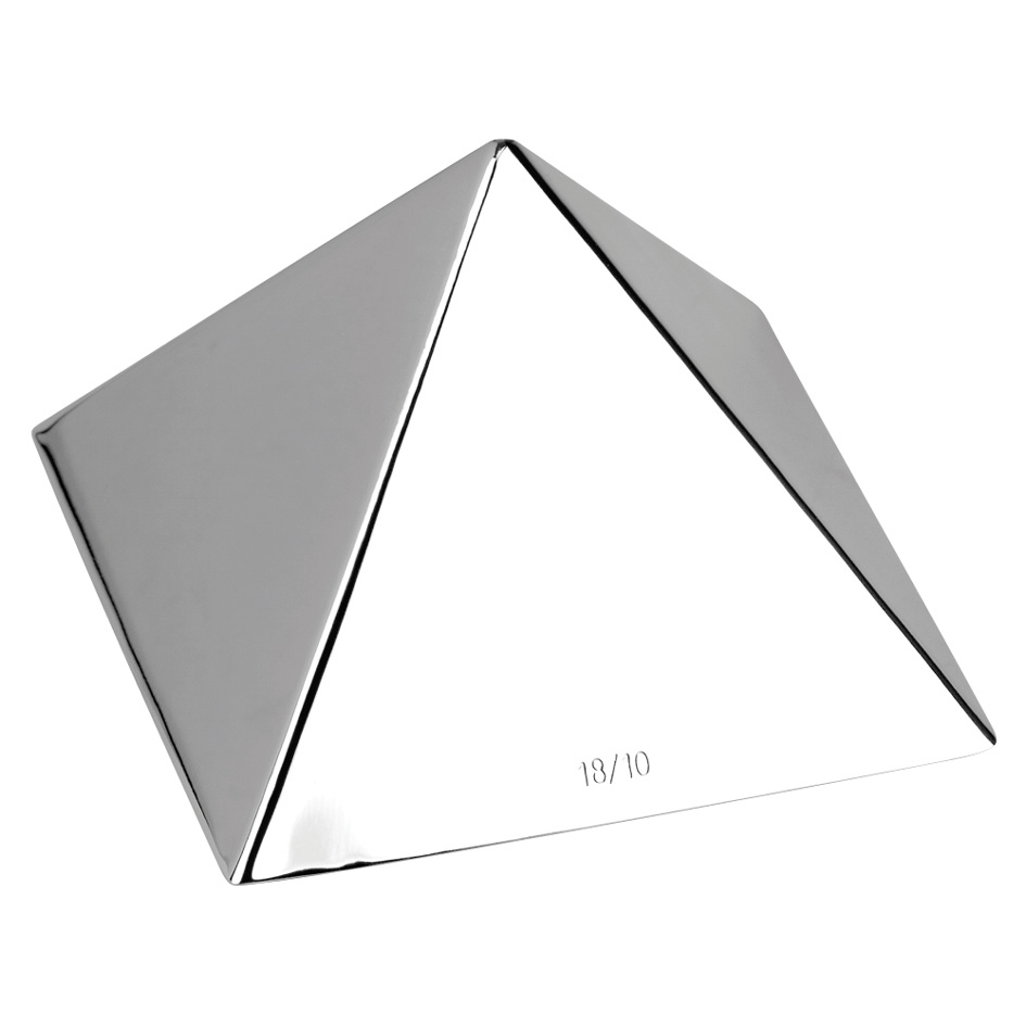 Profi-Dessertform, Pyramide 9 x 9 cm, Edelstahl | MEINCUPCAKE Shop