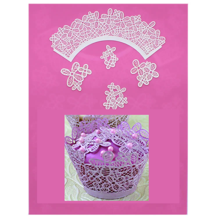 Cake Lace essbare Spitze ''Cupcakes Wrapper" 40 x 30 cm | MEINCUPCAKE Shop