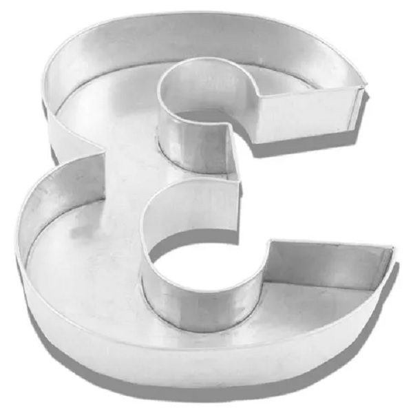 Euro Tins, Backform Nummer "3", ca. 25,5 x 20,5 x 6,5 cm | MEINCUPCAKE Shop