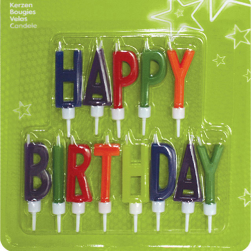 Geburtstagskerzen "Happy Birthday", Buchstaben, 13 Stück | MEINCUPCAKE Shop