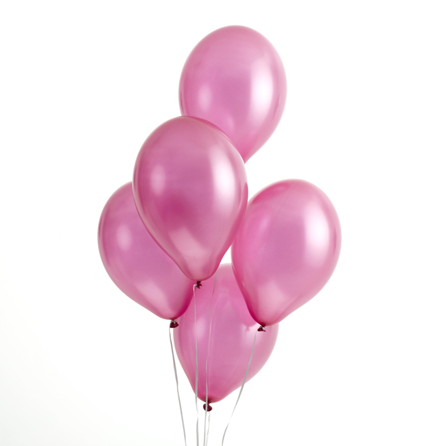 Metallic Luftballon Pink 30 cm | MEINCUPCAKE Shop