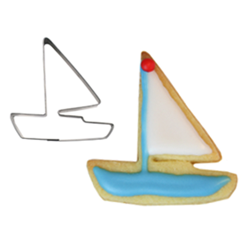 Ausstecher / Ausstechform "Segelschiff", 7 cm, für Kekse & Plätzchen,  Edelstahl | MEINCUPCAKE Shop