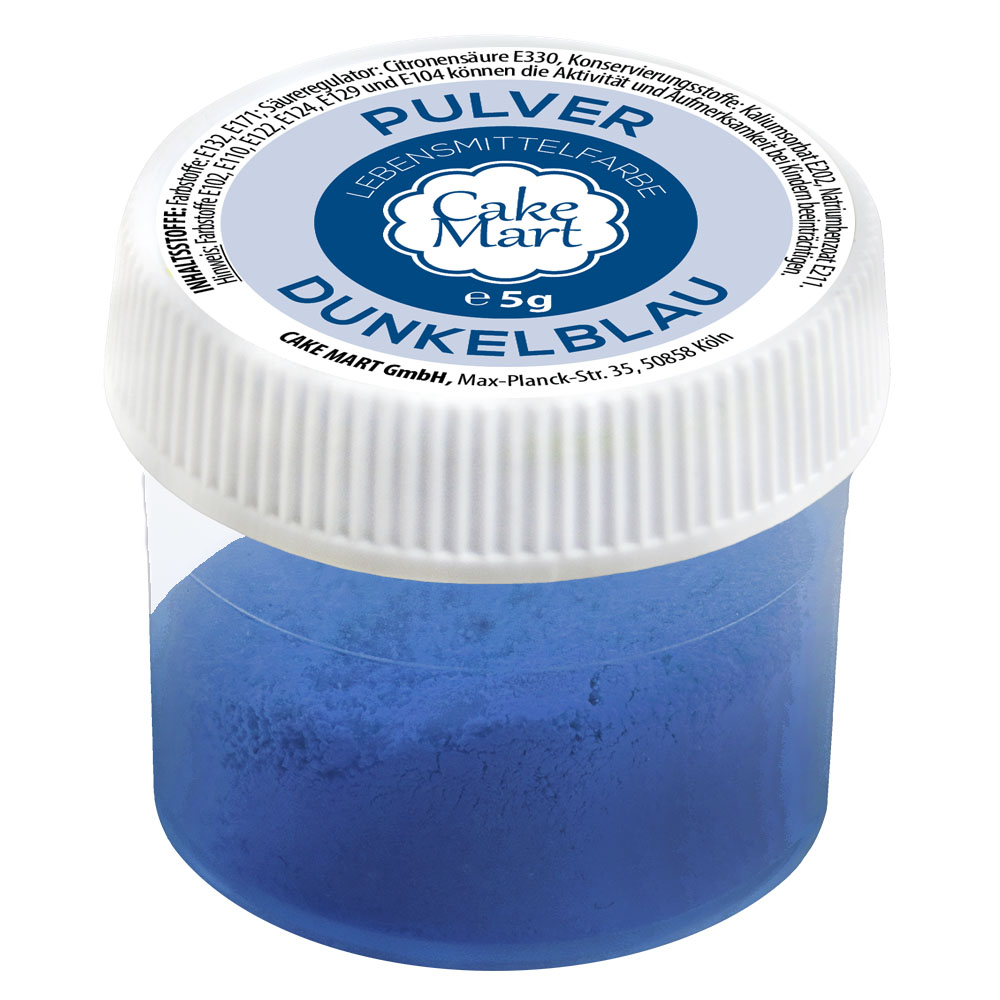 Lebensmittelfarbe Pulver "Dunkelblau", royal blue, 5 g | MEINCUPCAKE Shop